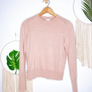 A New Day Lightweight Basic Crewneck Sweater Neutral Peach Pink